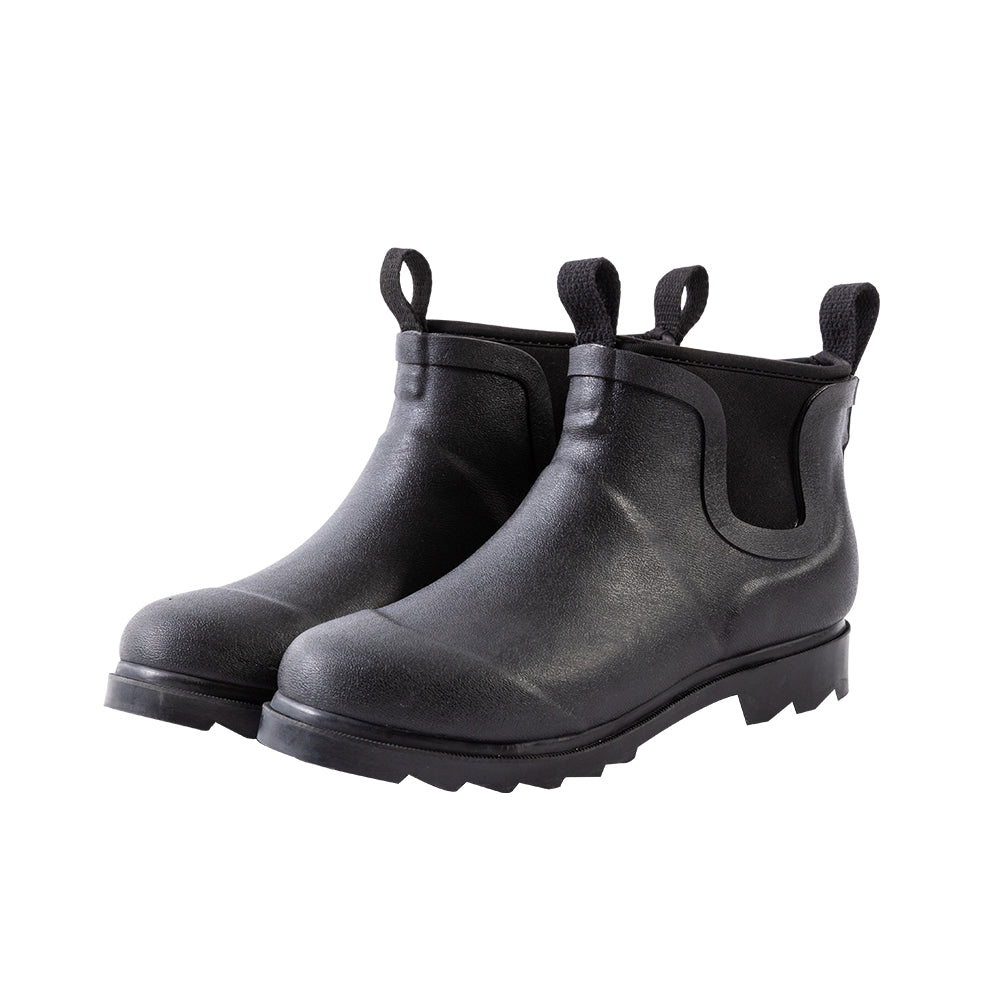 Sanfeng Black&Black Color-Clash Neoprene Rain Boots