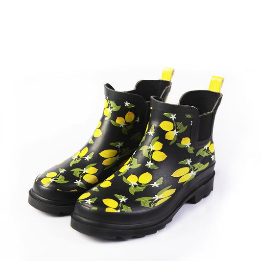 Sanfeng  Lemon Short Rain Boots