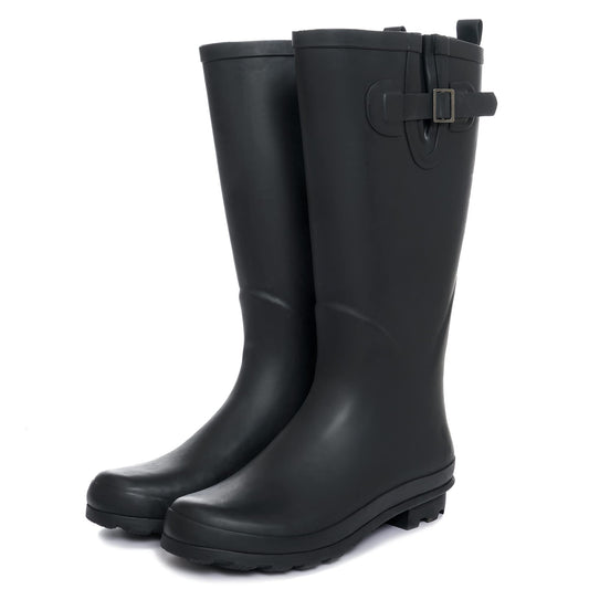 Sanfeng Black Tall Rainboots