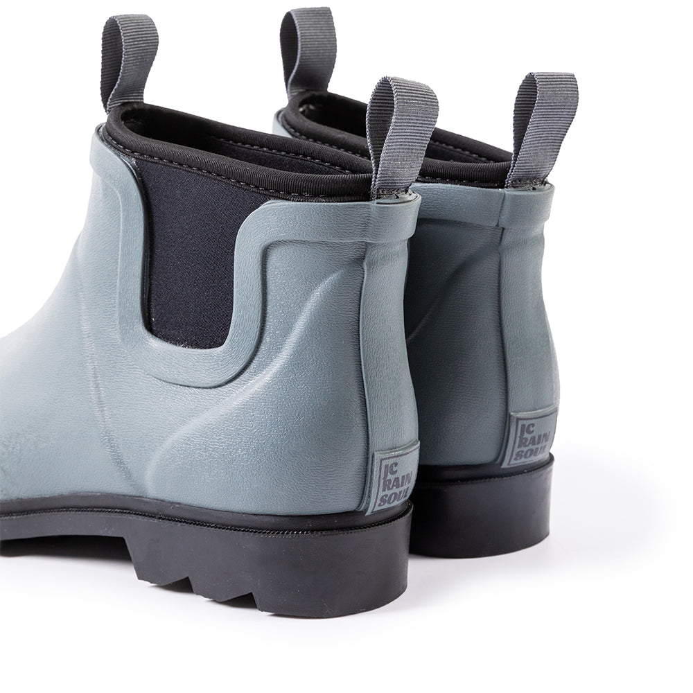 Sanfeng Hazeblue&Black Color-Clash Neoprene Rain Boots