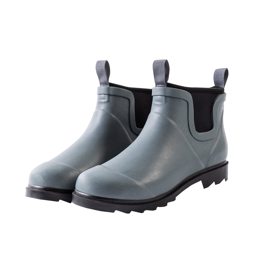 Sanfeng Hazeblue&Black Color-Clash Neoprene Rain Boots