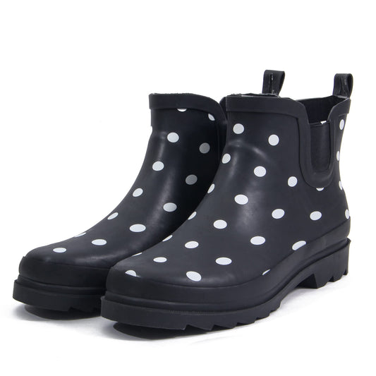 Sanfeng  White-Dots Short Rain Boots